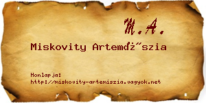 Miskovity Artemíszia névjegykártya
